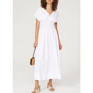 Staud White Jackson Midi Dress Size M